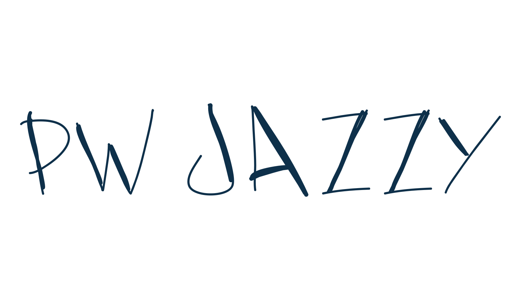 PW Jazzy, script handwritten fancy decorative calligraphy font preview