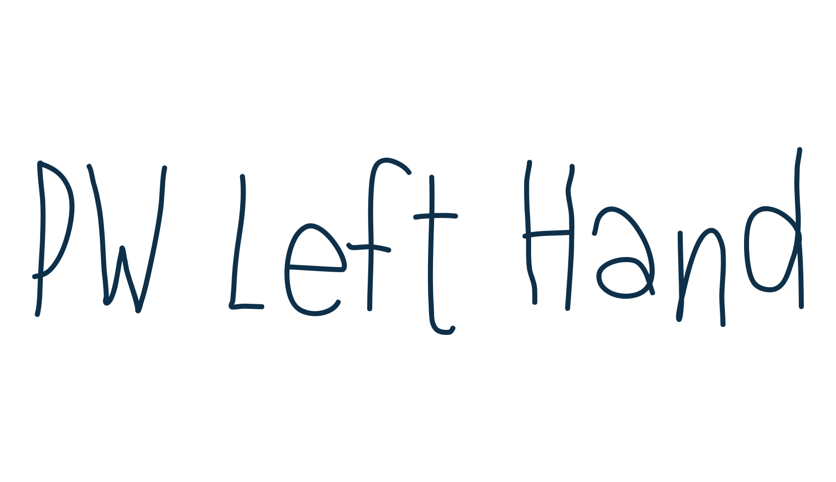 PW Left Hand, script handwritten fancy decorative calligraphy font preview