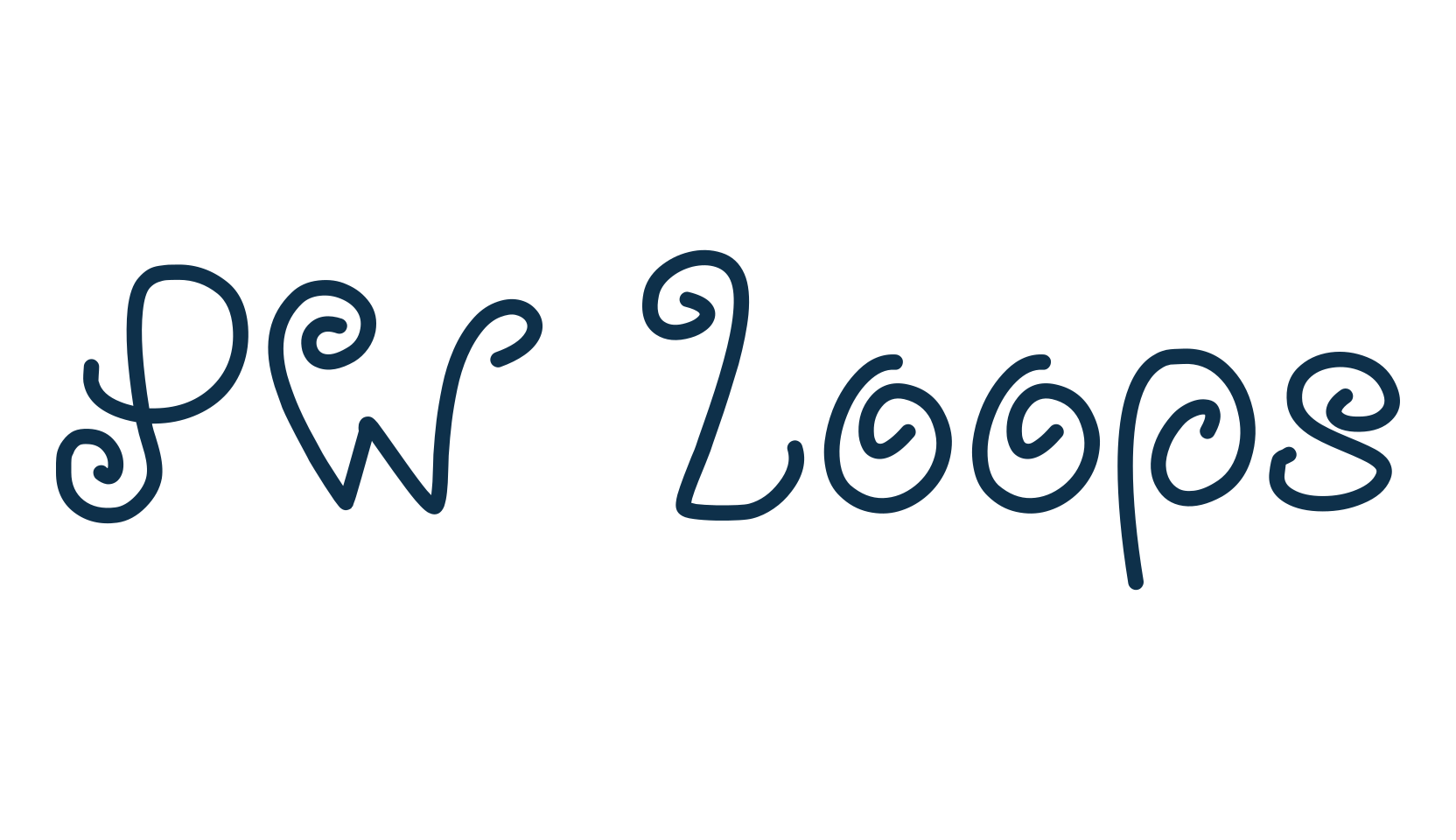 PW Loops, curly font preview