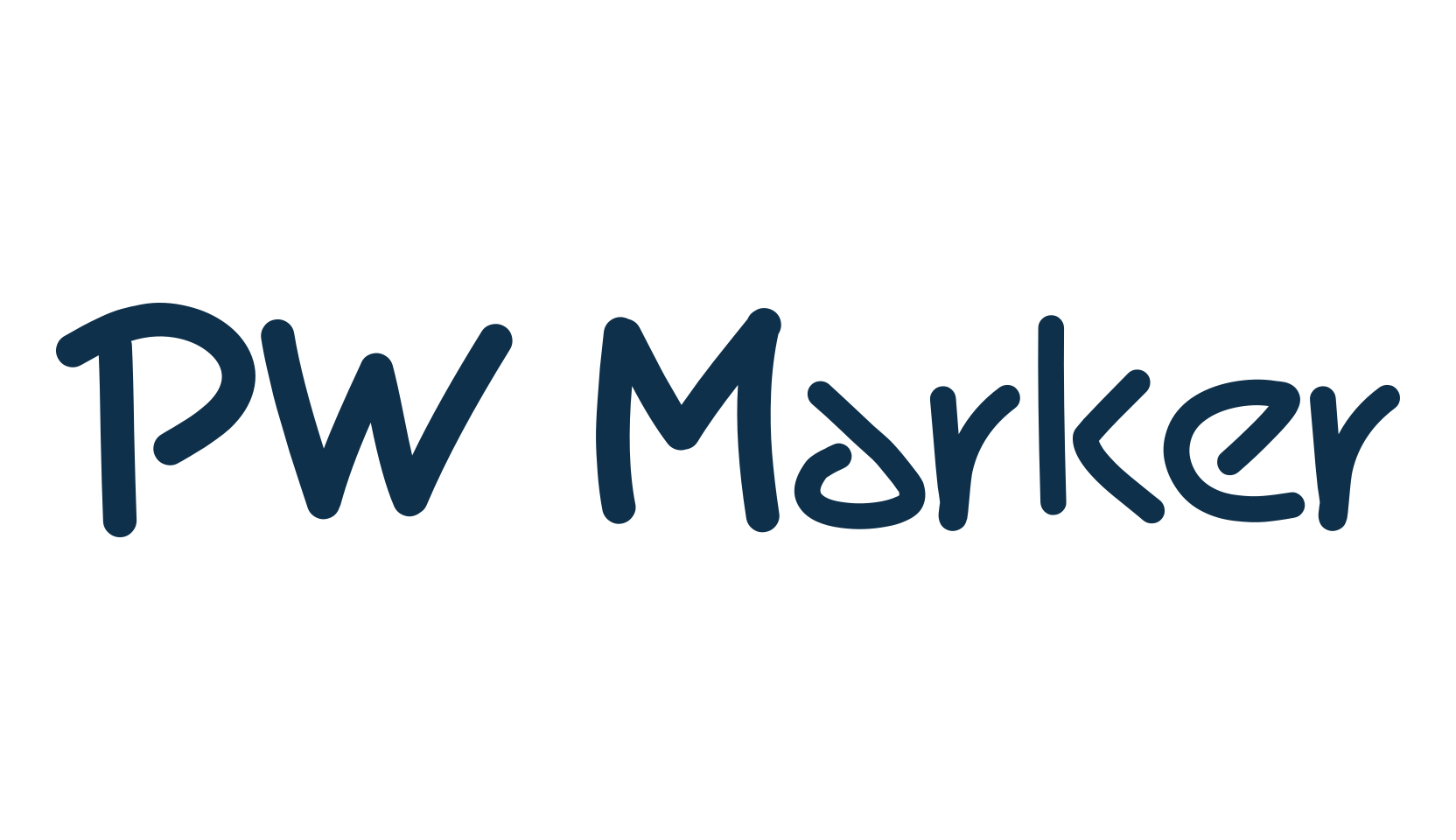 PW Marker, script handwritten fancy decorative calligraphy font preview