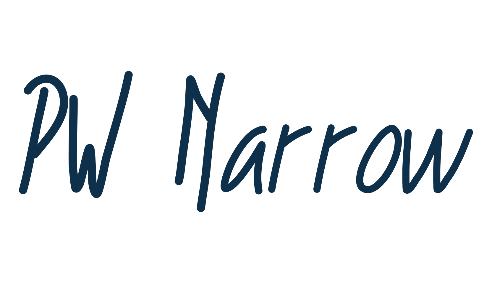 PW Narrow, handwriting font preview