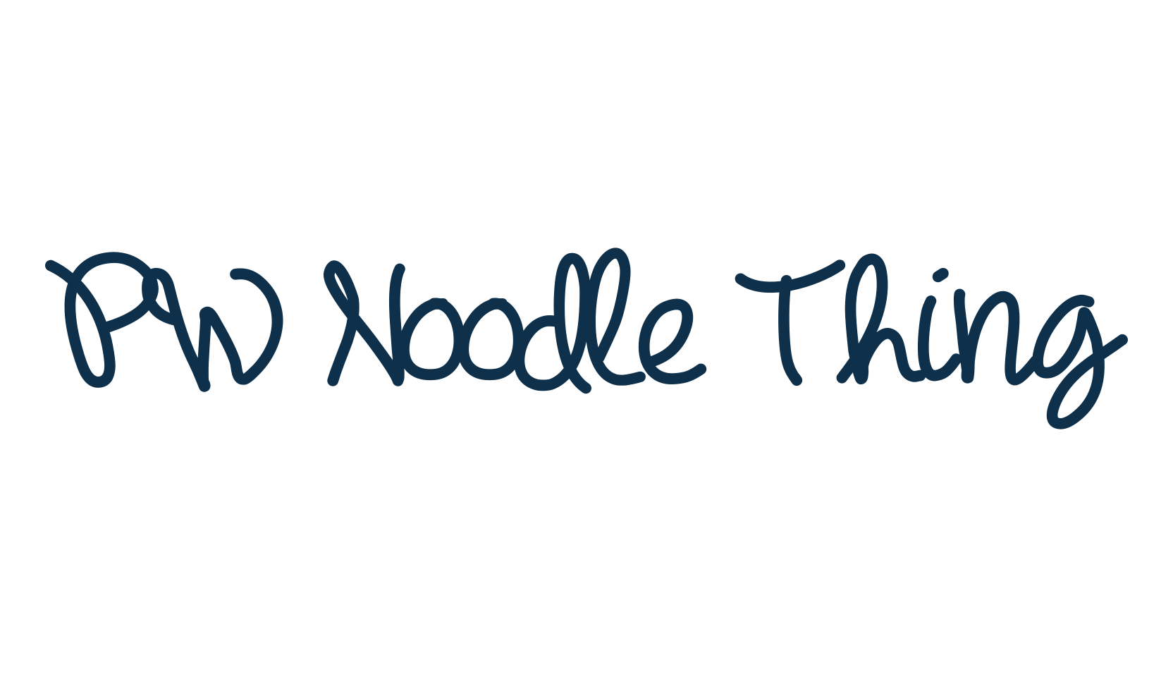 PW Noodle Thing, fancy decorative font preview
