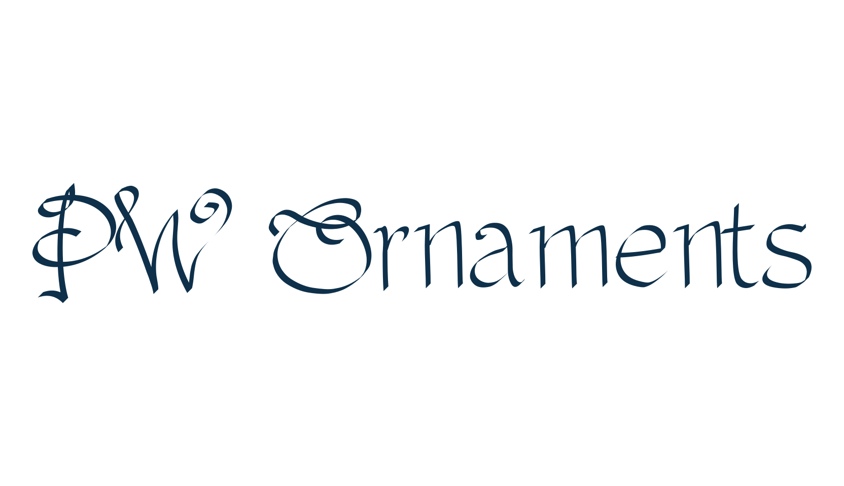 PW Ornaments, calligraphy font preview
