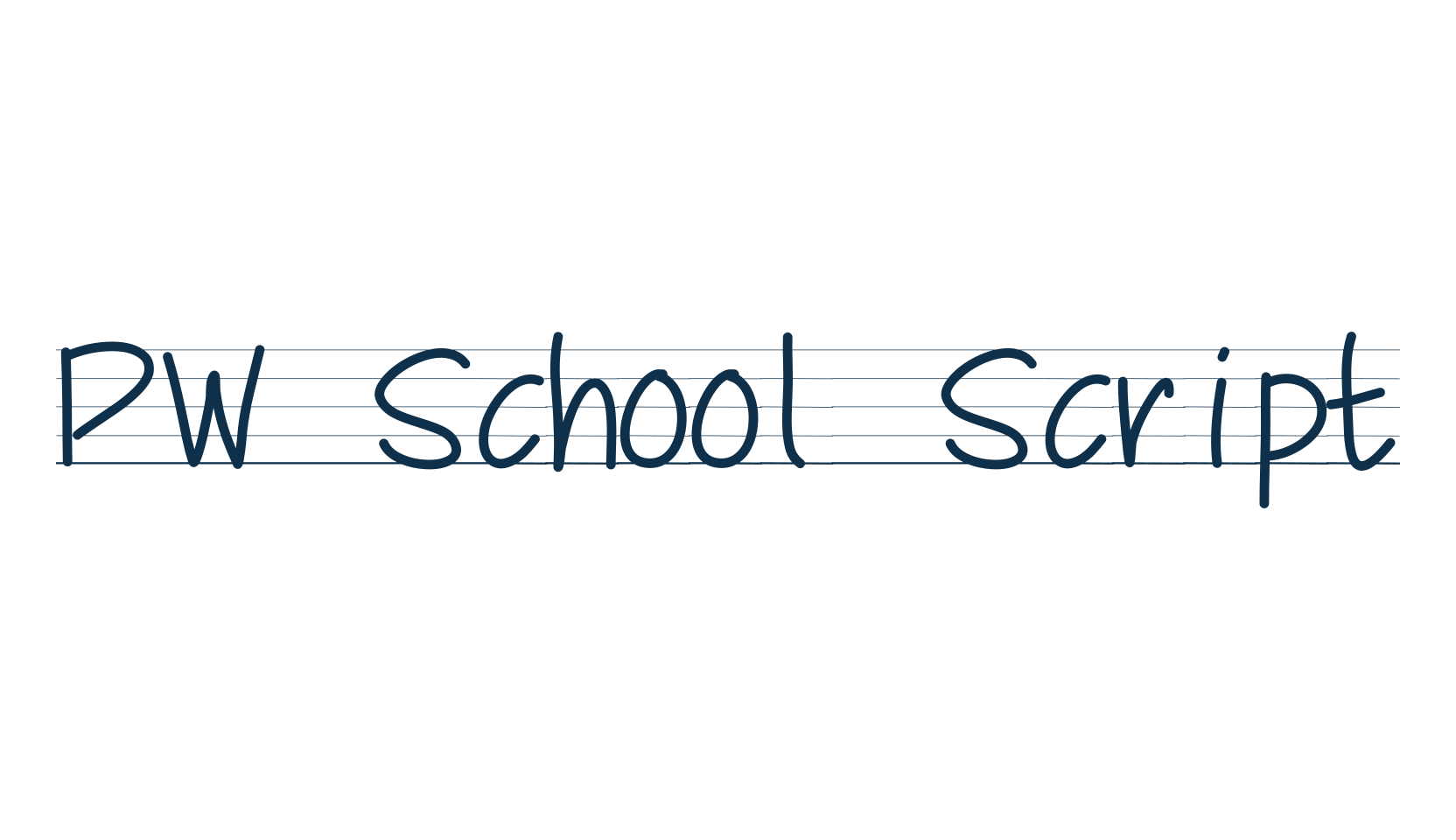 PW School Script, school font preview
