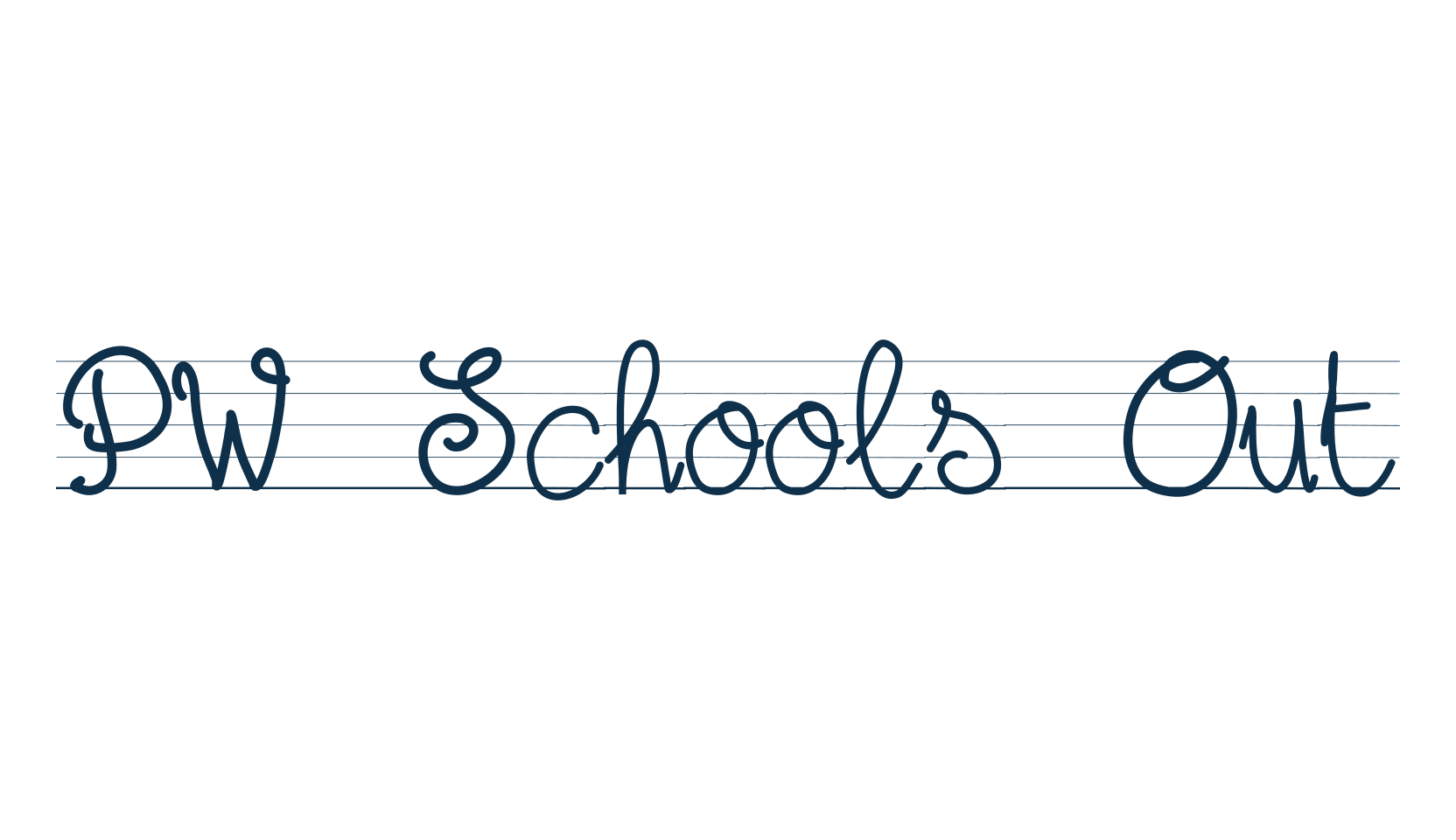 PW Schools Out, school font preview