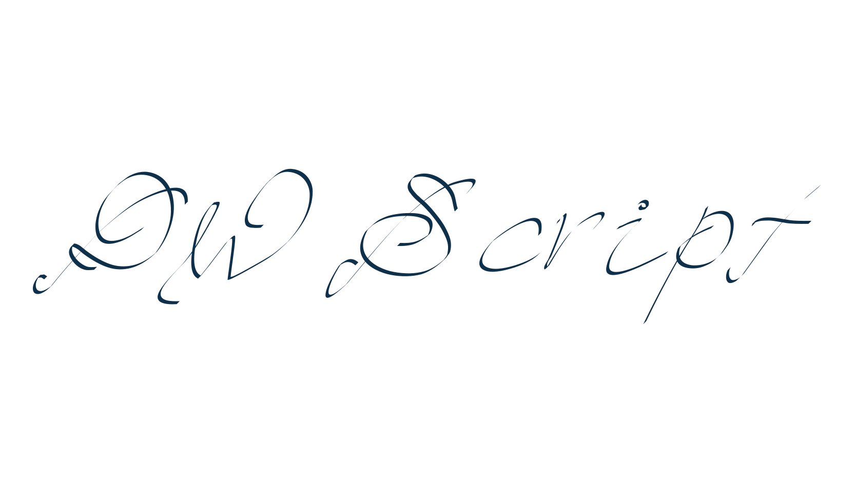 PW Script, calligraphy font preview