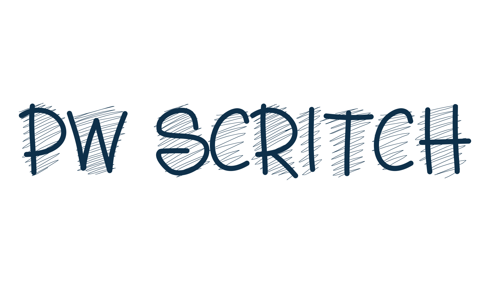 PW Scritch, fancy decorative font preview