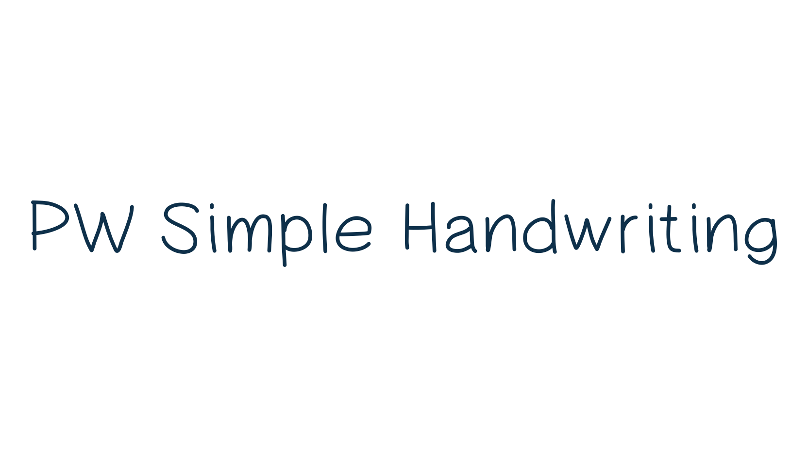 PW Simple Handwriting, script handwritten fancy decorative calligraphy font preview