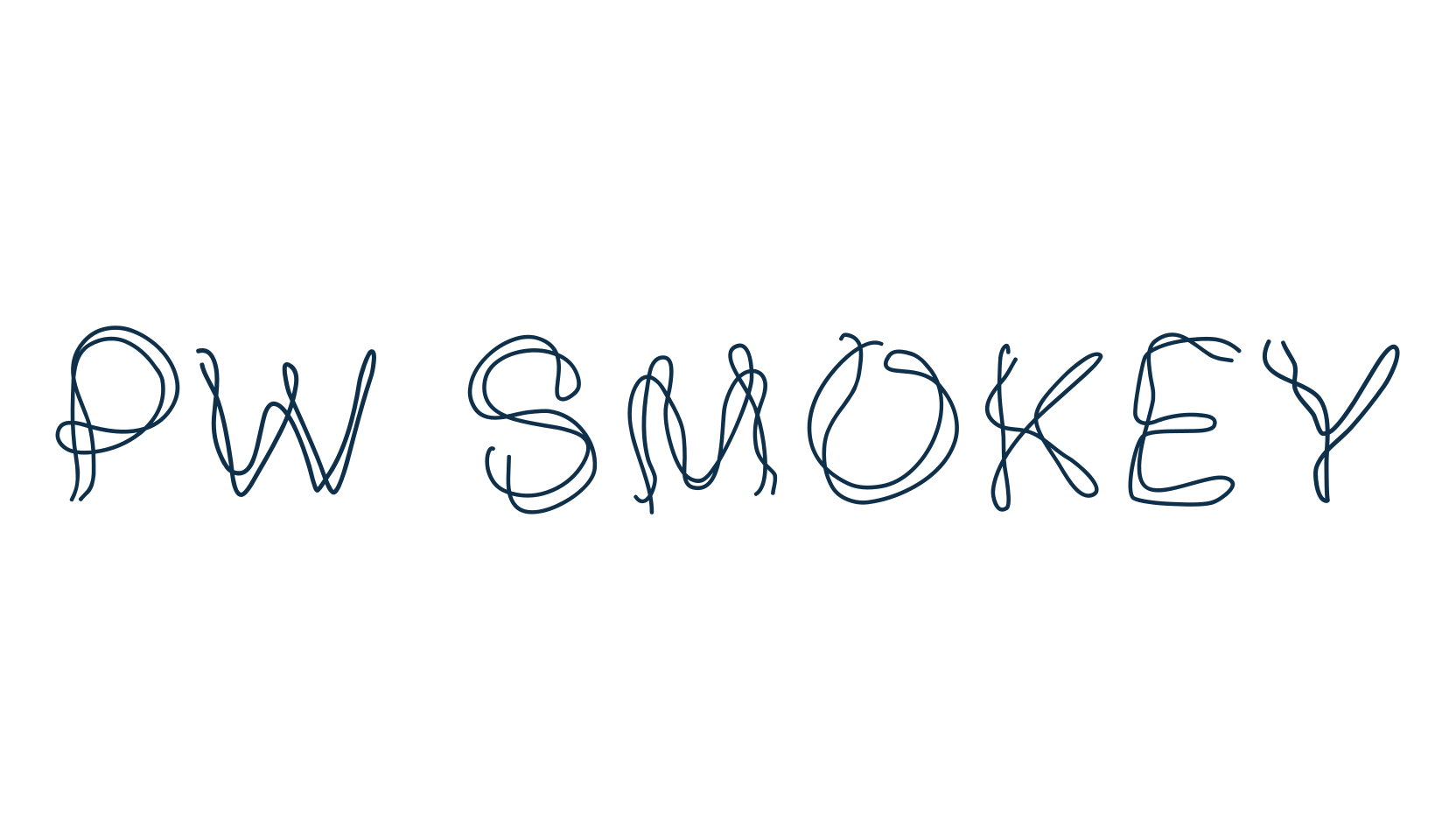 PW Smokey, curly font preview