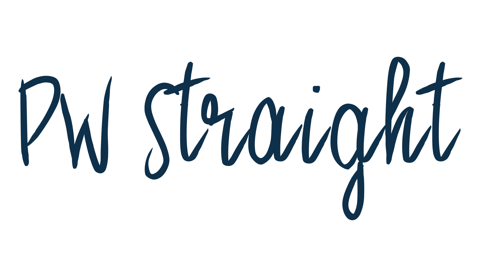 PW Straight, handwriting font preview