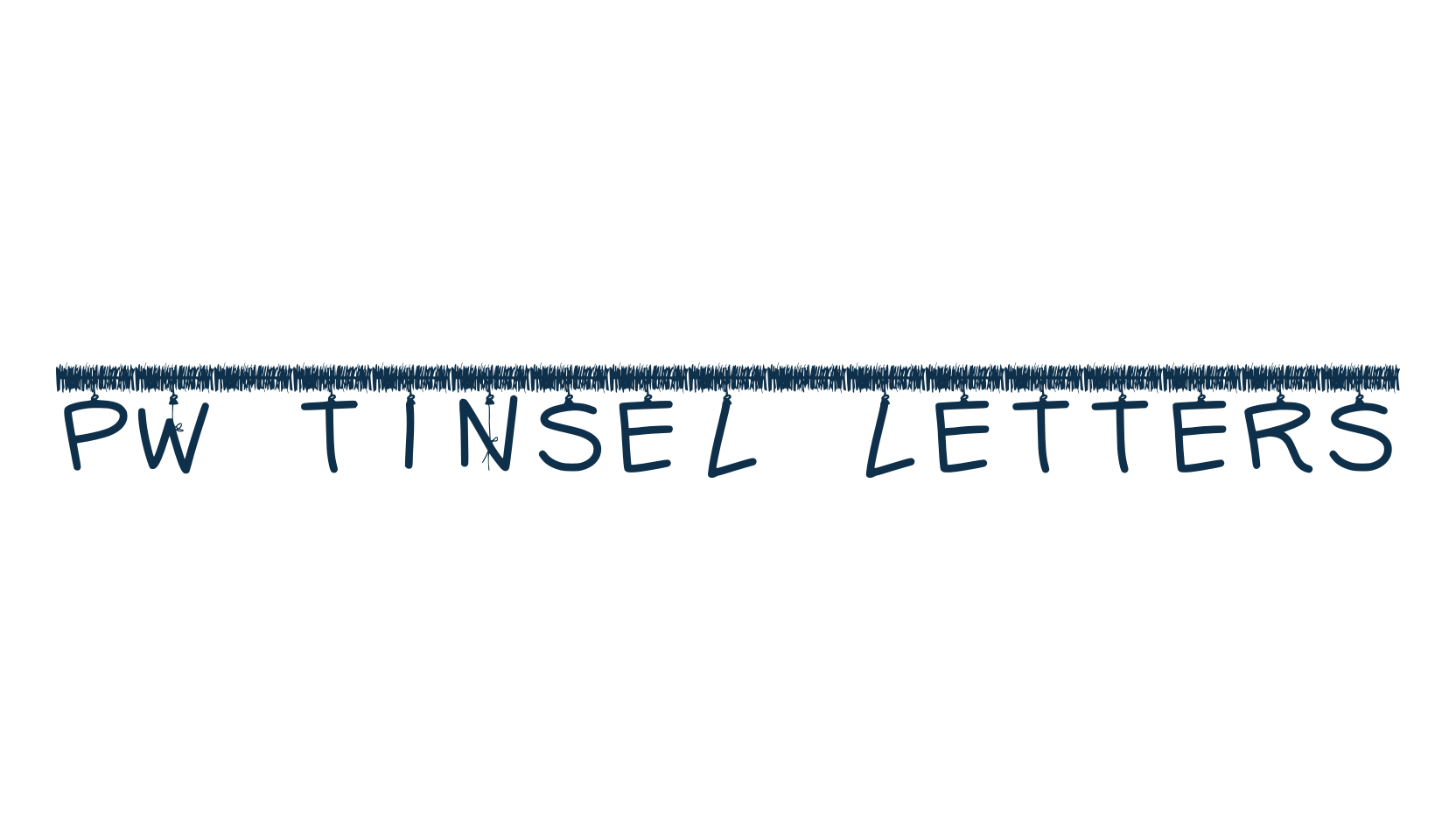 PW Tinsel Letters, display market font preview