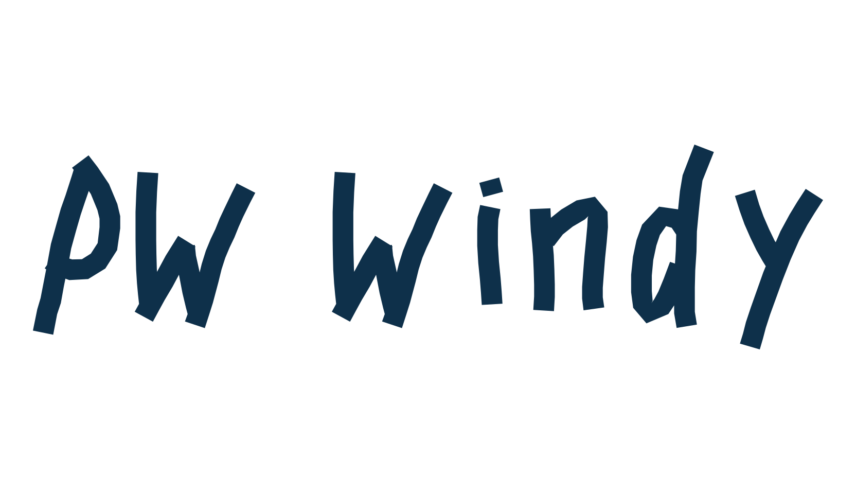PW Windy, fancy various decorative script calligraphy font preview