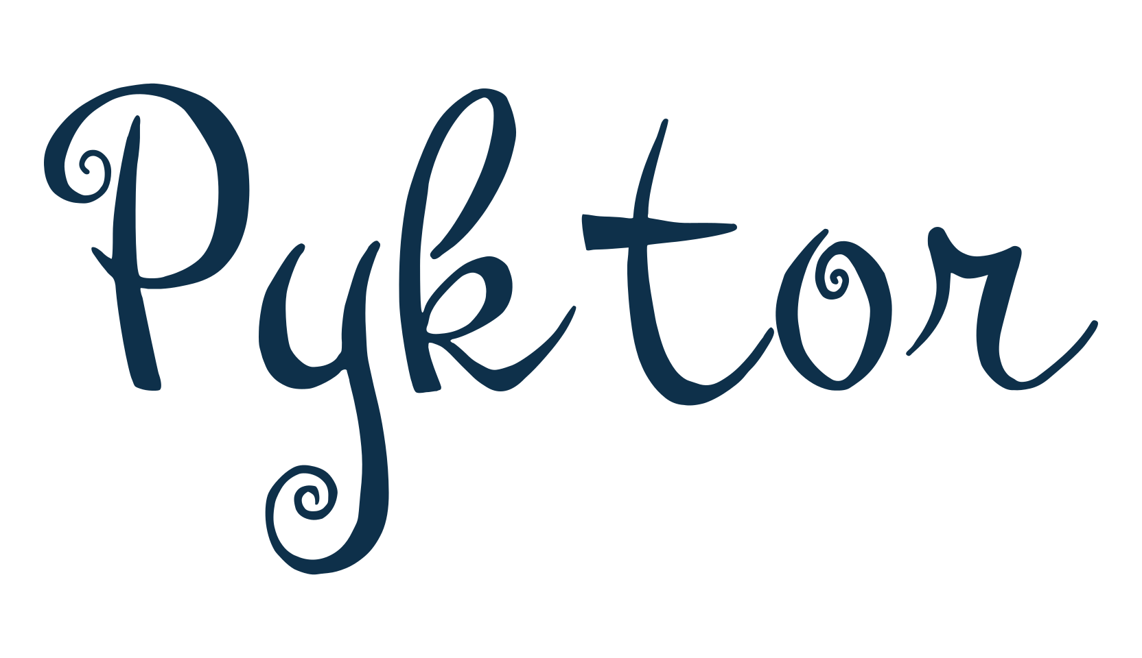 Pyktor, calligraphy font preview