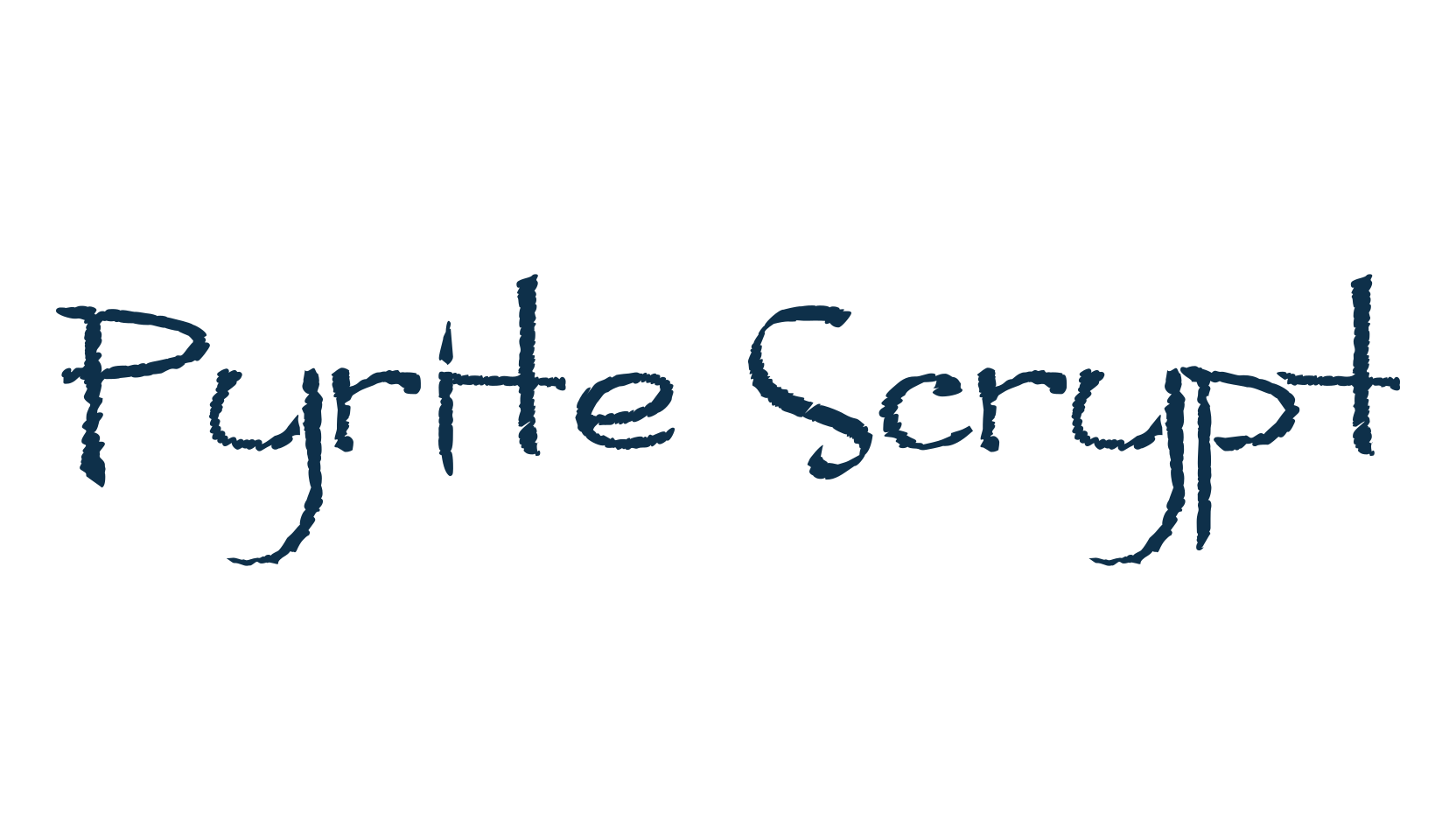 Pyrite Scrypt, fancy various decorative script calligraphy font preview