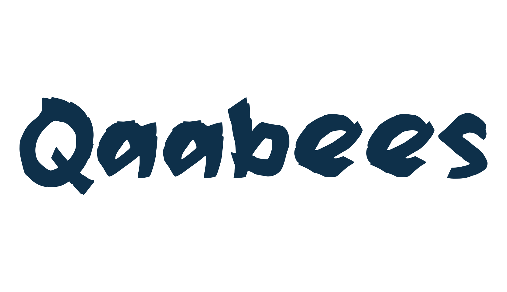 Qaabees, script graffiti fancy decorative calligraphy font preview