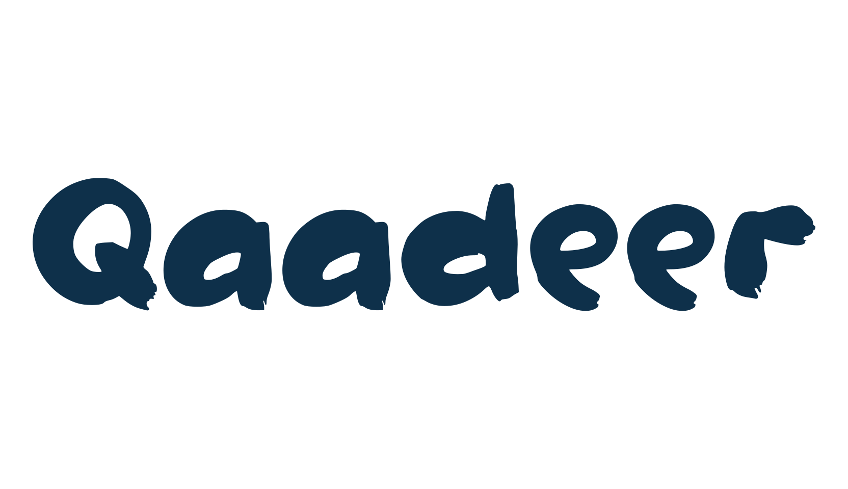Qaadeer, script brush fancy decorative calligraphy font preview