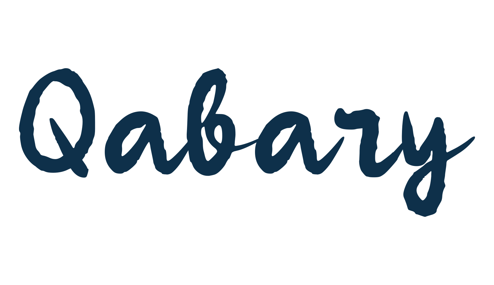 Qabary, script brush fancy decorative calligraphy font preview