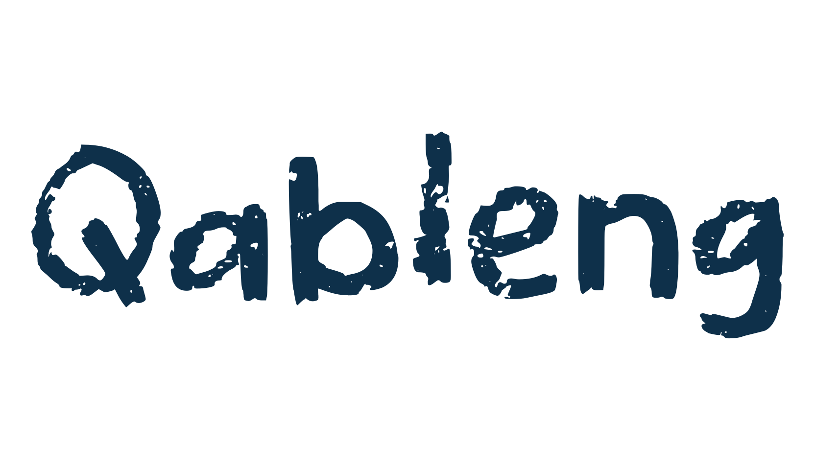 Qableng, script trash fancy decorative calligraphy font preview