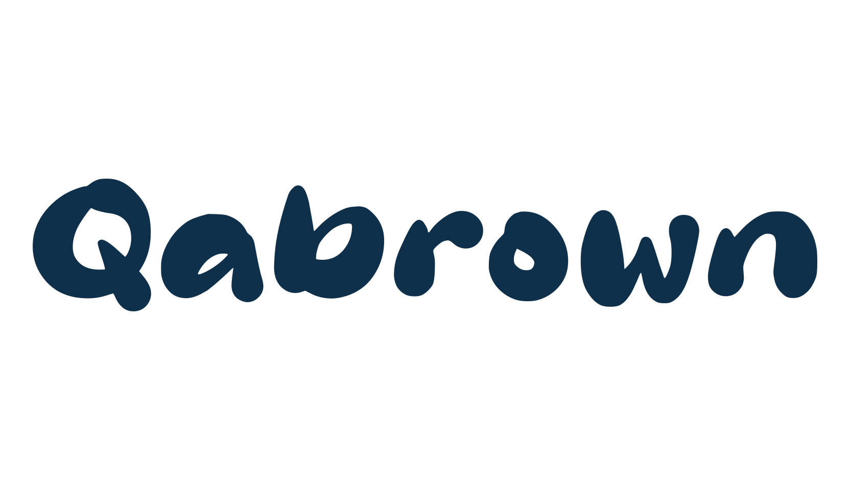 Qabrown, fancy cartoon decorative font preview