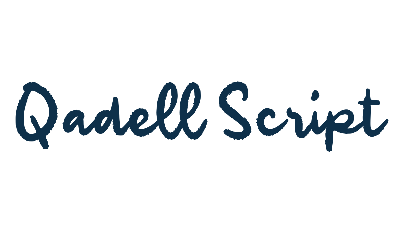 Qadell Script, script brush fancy decorative calligraphy font preview