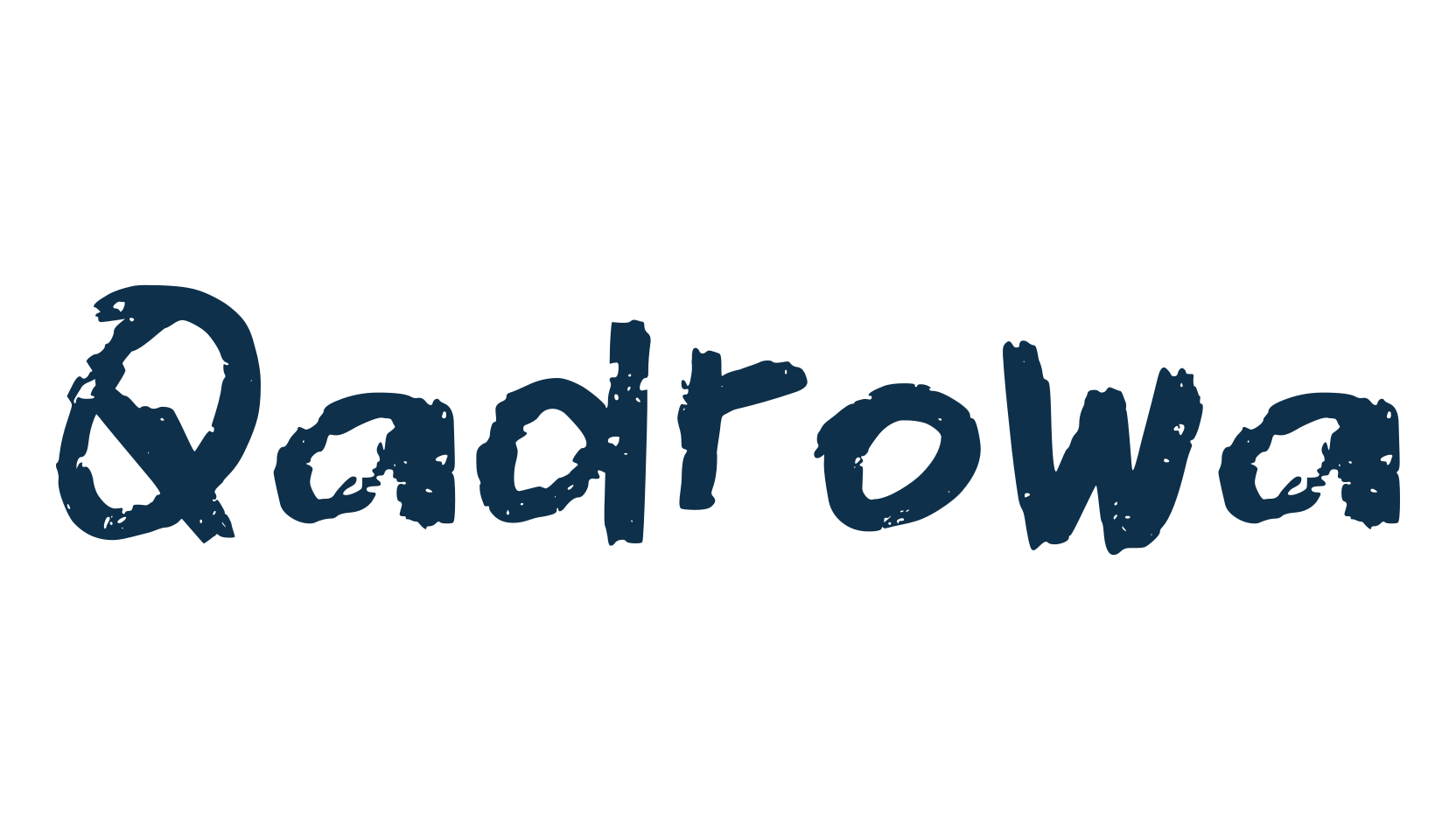 Qadrowa, script trash fancy decorative calligraphy font preview