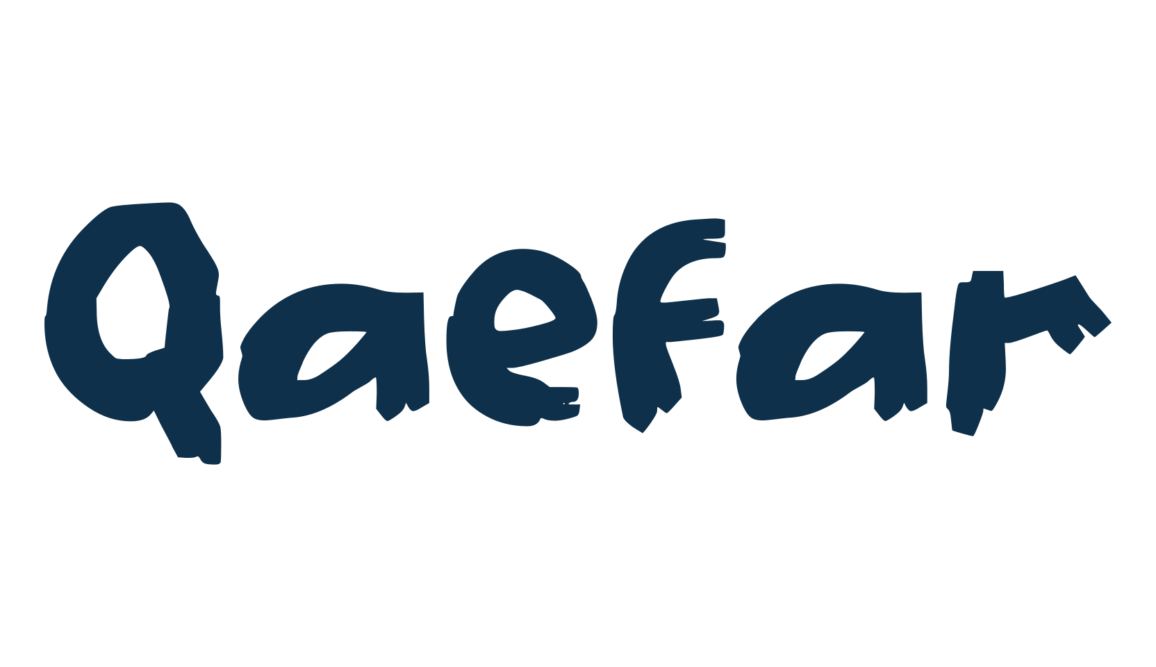 Qaefar, brush font preview