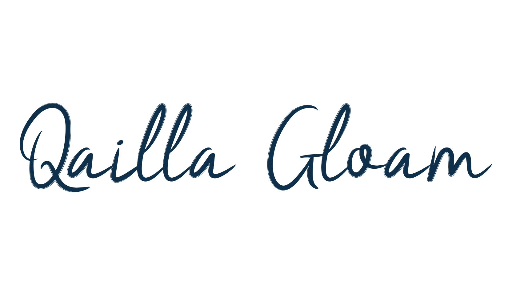 Qailla Gloam, handwriting font preview
