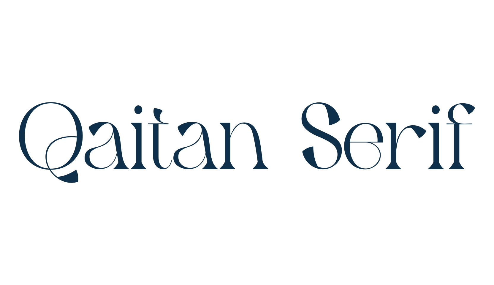 Qaitan Serif, various font preview