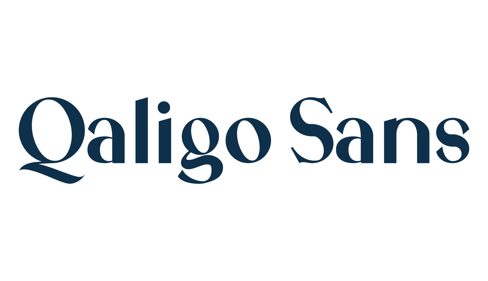 Qaligo Sans, fancy various basic font preview