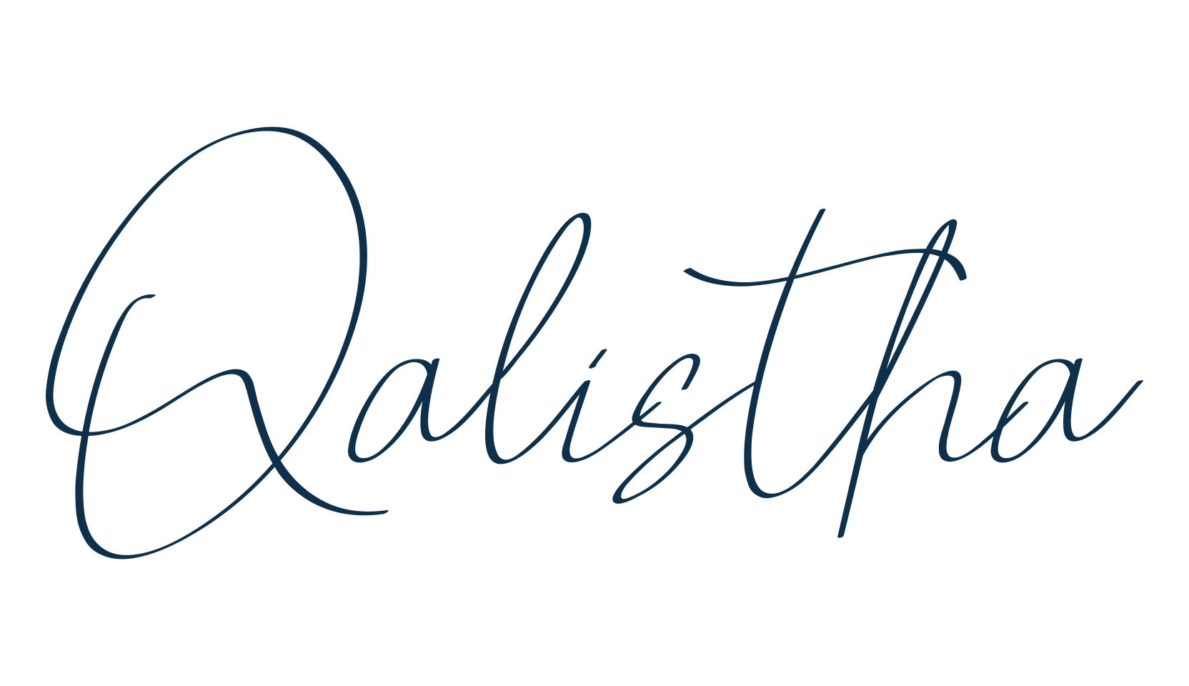 Qalistha, script handwritten fancy decorative calligraphy font preview