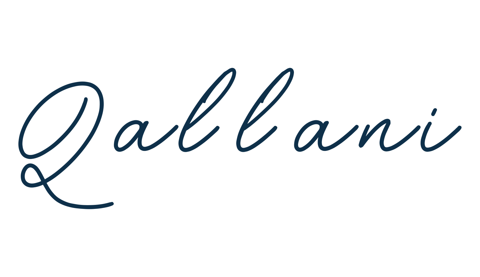 Qallani, script handwritten fancy decorative calligraphy font preview