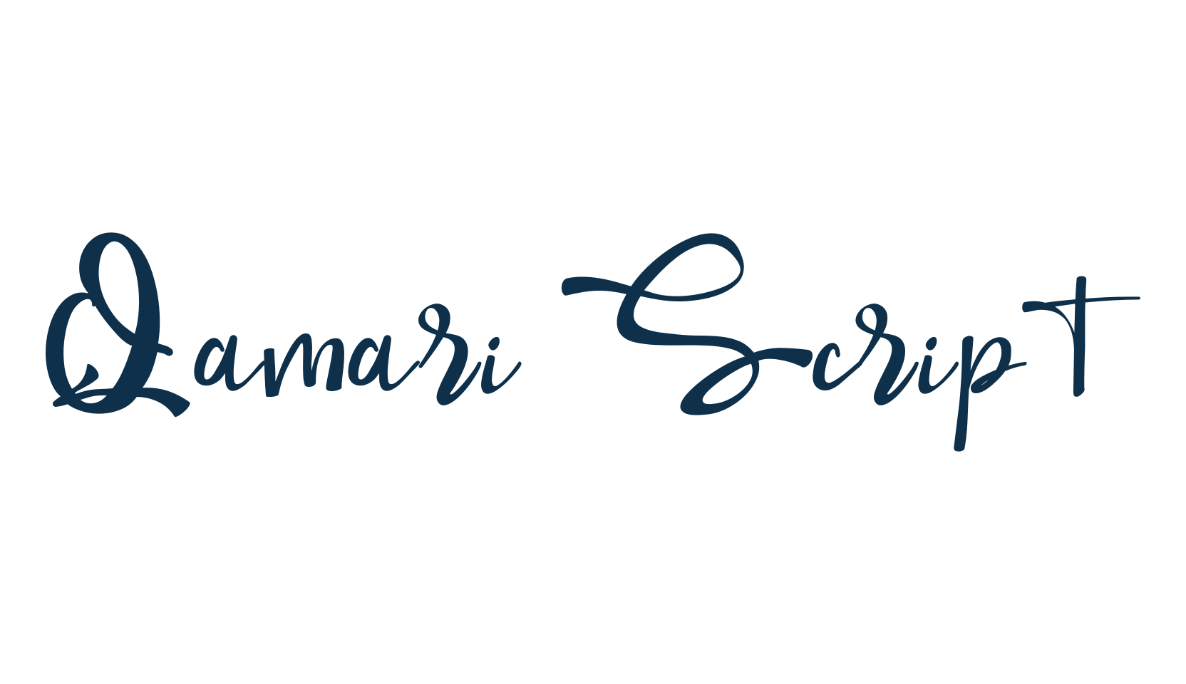 Qamari Script, script handwritten fancy decorative calligraphy font preview