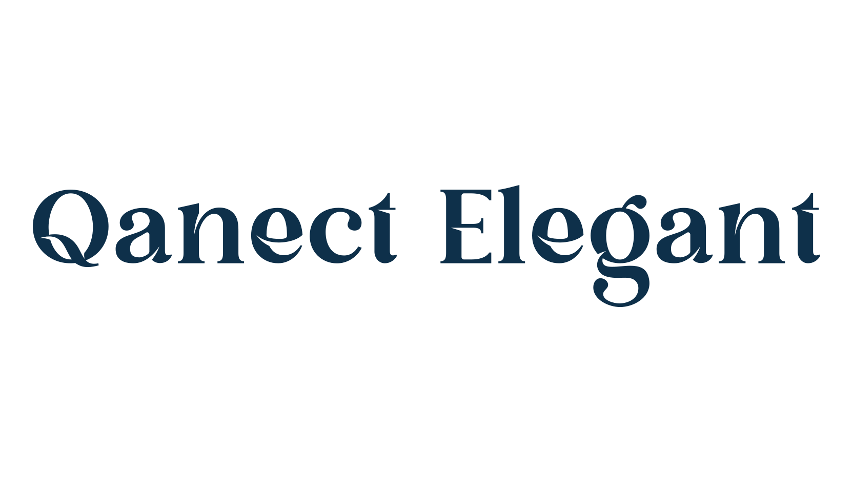 Qanect Elegant, retro font preview