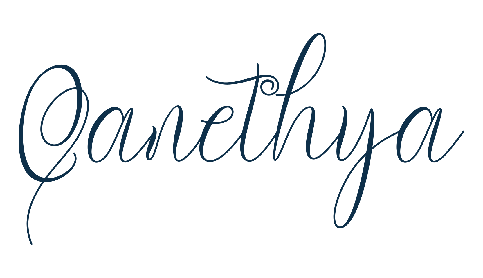 Qanethya, fancy decorative font preview