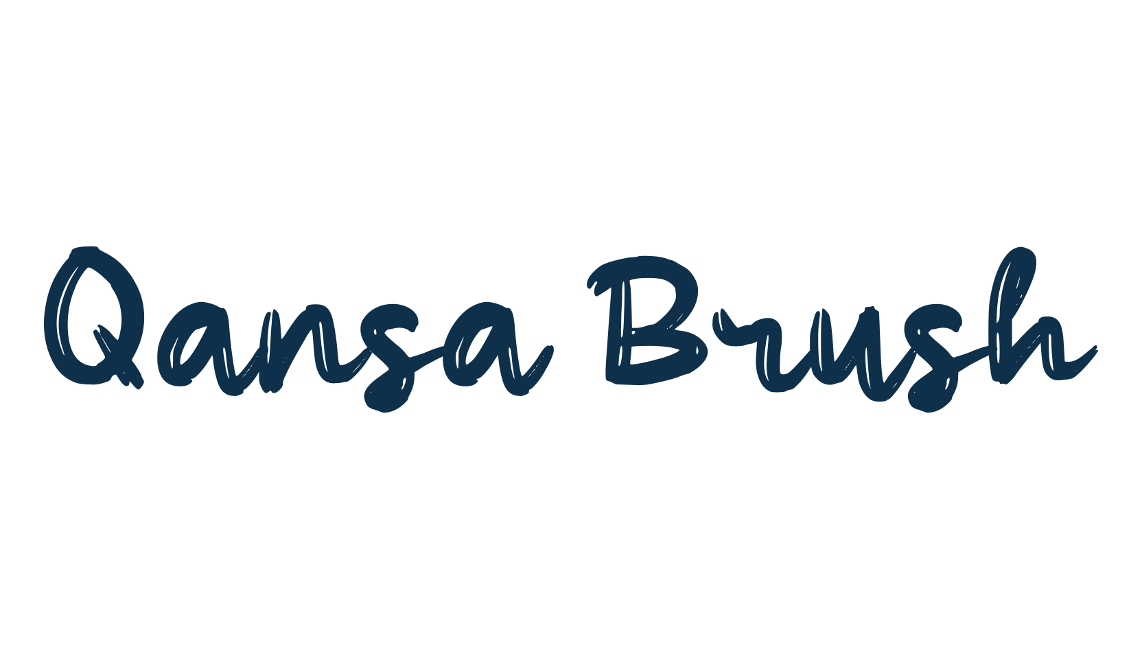 Qansa Brush, brush font preview
