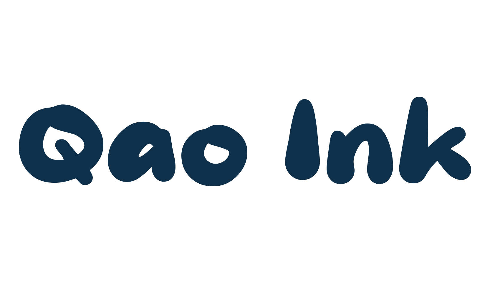 Qao Ink, fancy cartoon decorative font preview