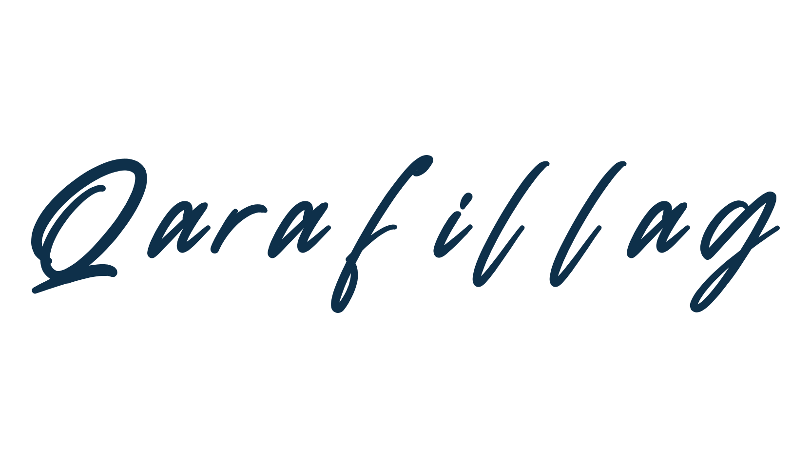 Qarafillag, script handwritten fancy decorative calligraphy font preview