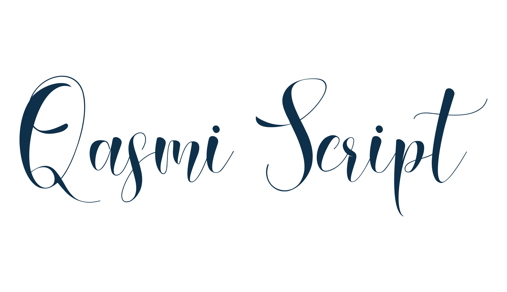 Qasmi Script, calligraphy font preview