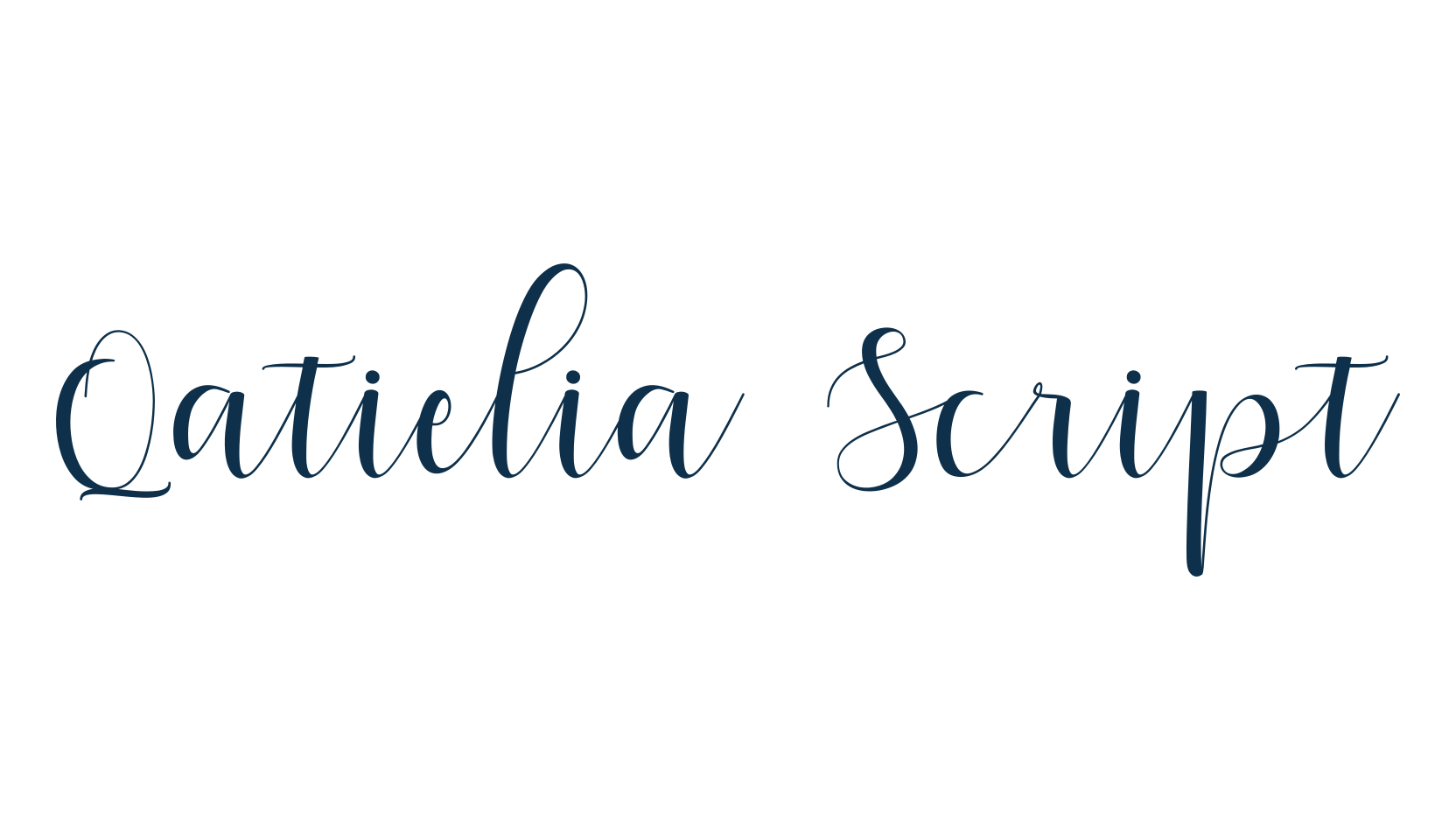 Qatielia Script, calligraphy font preview