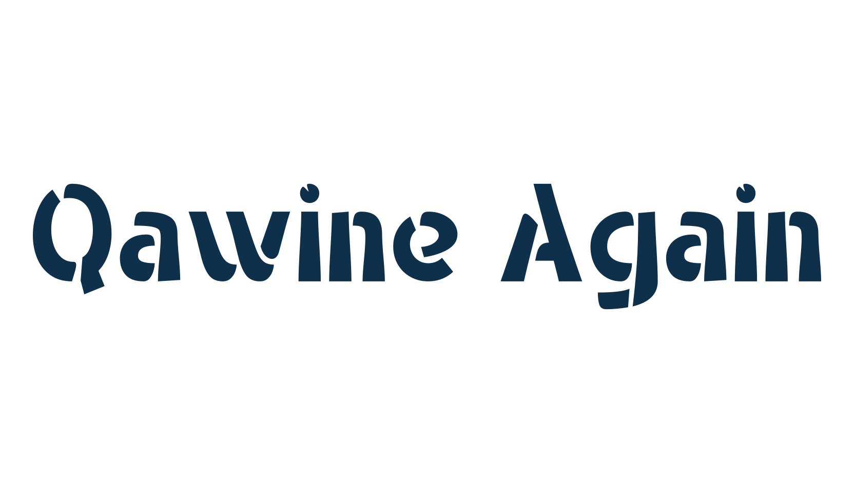 Qawine Again, stencil, army font preview