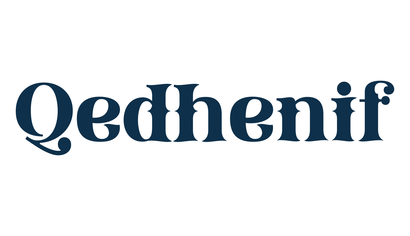 Qedhenif, fancy retro decorative font preview