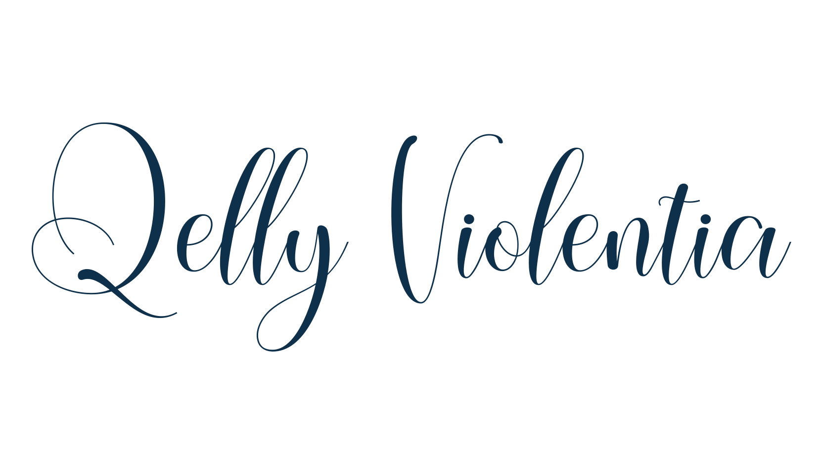 Qelly Violentia, script calligraphy fancy decorative font preview