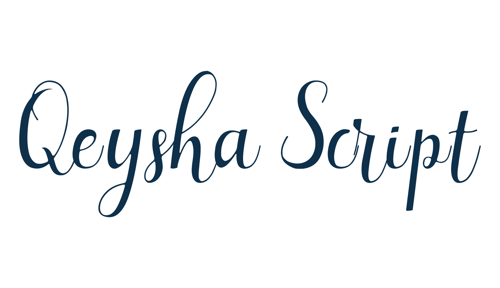 Qeysha Script, script calligraphy fancy decorative font preview