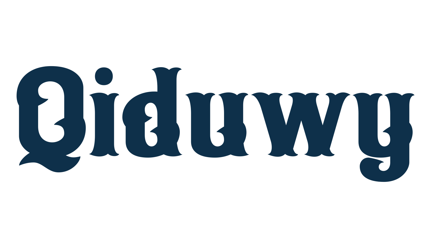 Qiduwy, gothic modern font preview