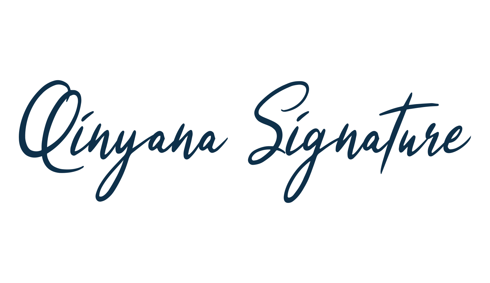 Qinyana Signature, script handwritten fancy decorative calligraphy font preview