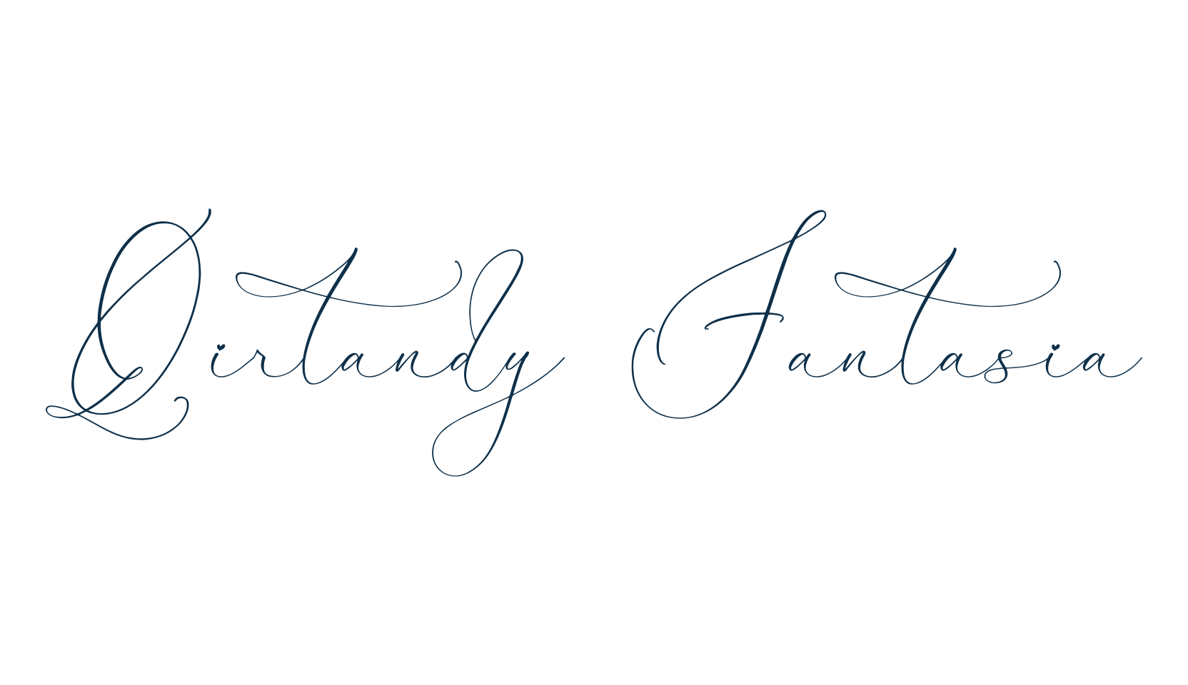 Qirtandy Fantasia, script handwritten fancy decorative calligraphy font preview