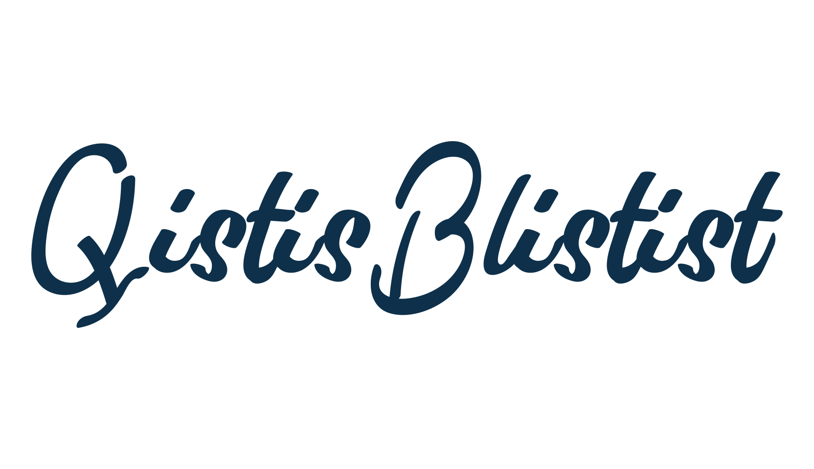 Qistis Blistist, script handwritten fancy decorative calligraphy font preview