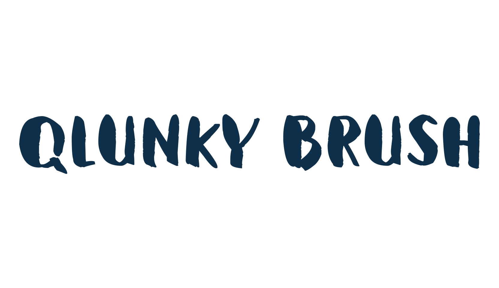 Qlunky Brush, brush font preview