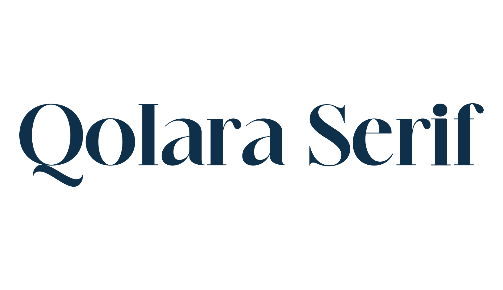 Qolara Serif, basic serif font preview