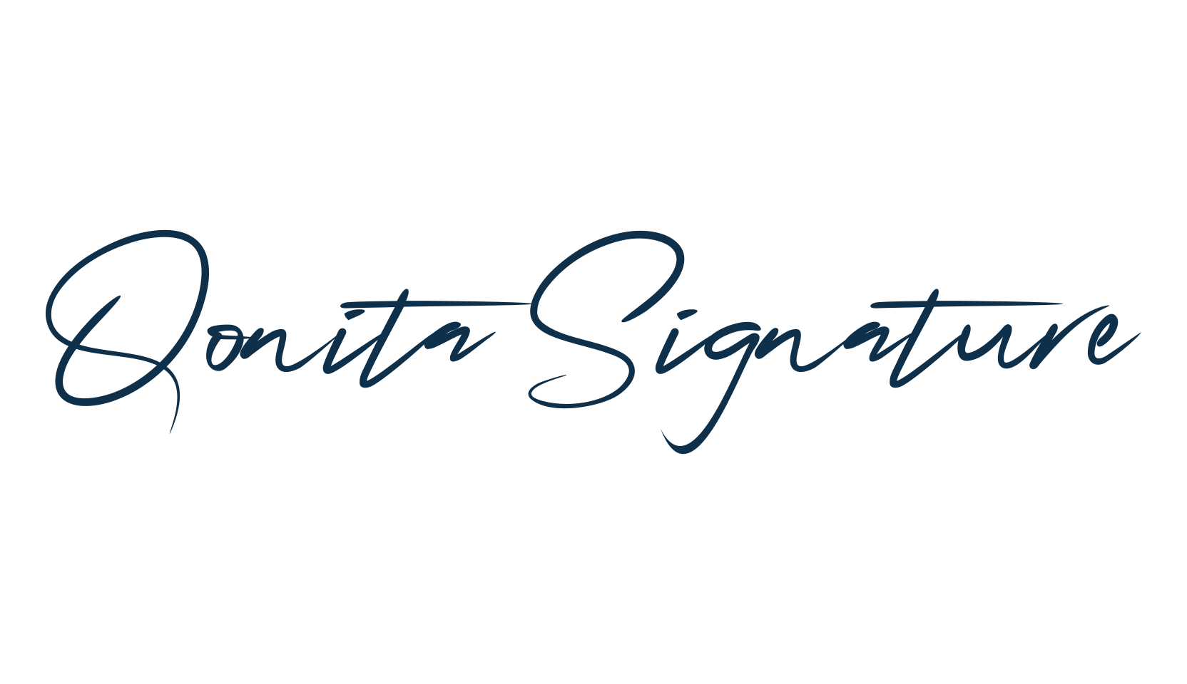 Qonita Signature, script handwritten fancy decorative calligraphy font preview